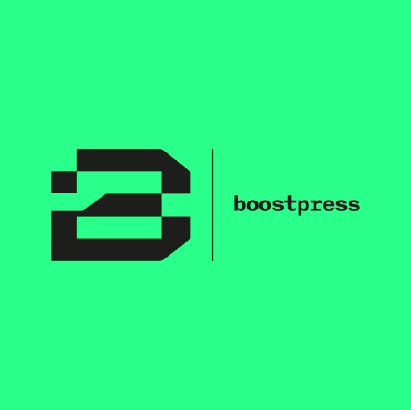 Diseño de logo para Boost Press para una agencia de branding en Colombia