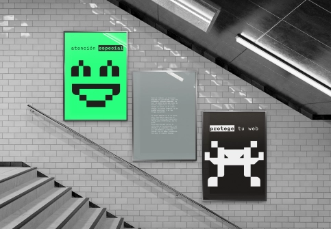Banners urbanos para el diseño de marca de Boost Press para una agencia de branding en Colombia