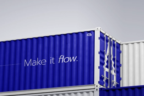 Container moderno para el diseño de marca de BPM LAT para una agencia de branding en Colombia