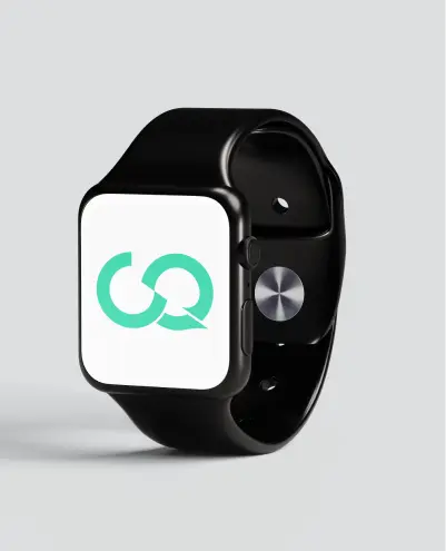 Mockup de Reloj del diseño de marca de Focus para una agencia de branding en Colombia