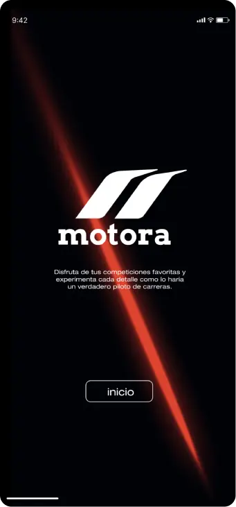 Pantalla de carga  del diseño de marca de Motora para una agencia de branding en Colombia