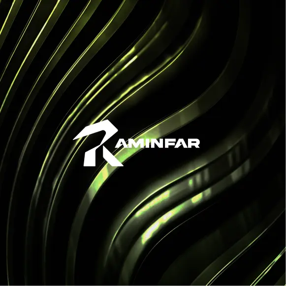 Reja metálica color verde del diseño de marca Raminfar para una agencia de branding en Colombia