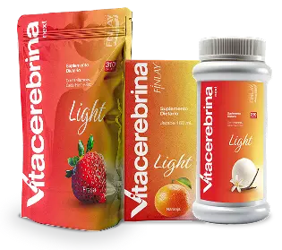 Frasco de suplemento granulado y diseño de marca Vitacerebrina  para una agencia de branding en Colombia