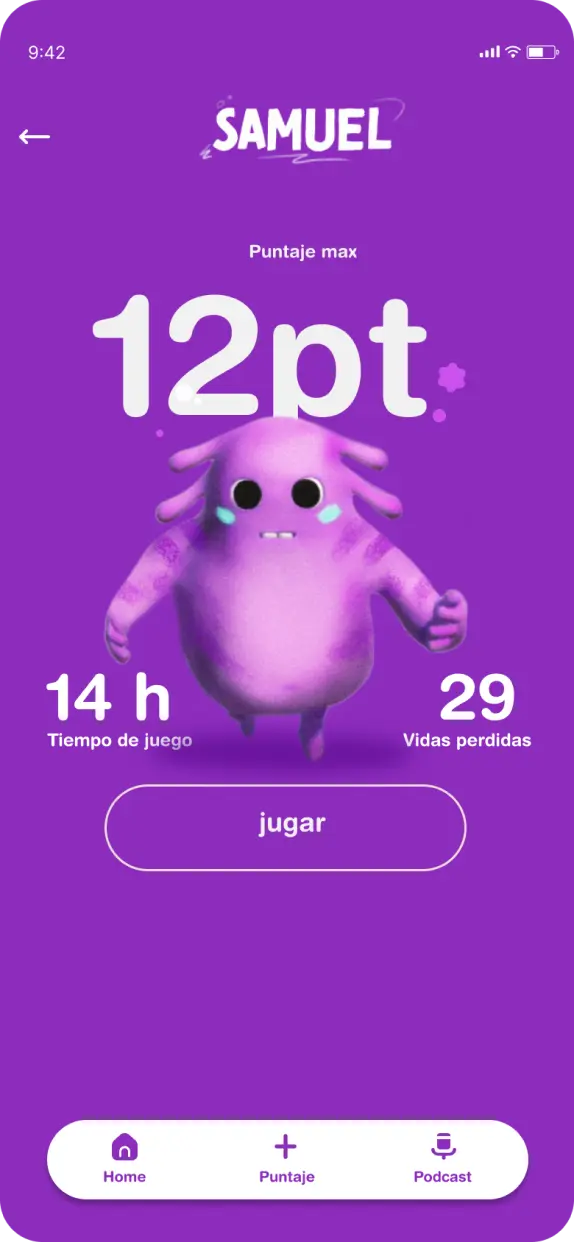 diseño ux ui de puntaje para desarrollo de apps del coco meningococo