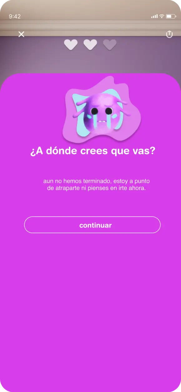 diseño ux ui de juego finalizado para desarrollo de apps del coco meningococo